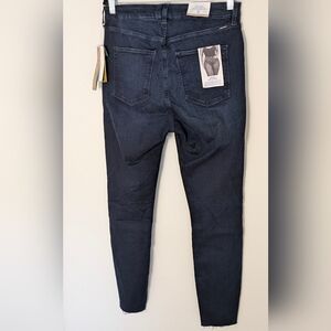 H&M Woman's High Waist Super SKINNY Ankle jeans Blue Size 32 Embrace Denim New